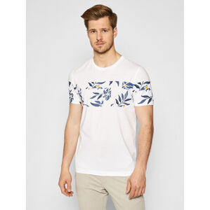 Tommy Hilfiger pánske biele tričko Floral Print - M (YBR)